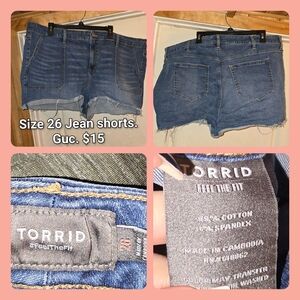 Torrid Dark Blue Denim Shorts